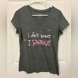 I Don’t Sweat, I Sparkle Women’s Medium Tek Gear Workout T-shirt